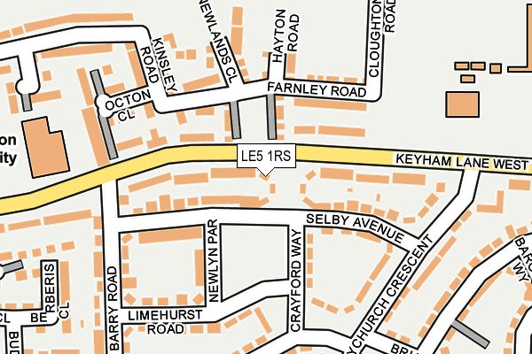 LE5 1RS map - OS OpenMap – Local (Ordnance Survey)