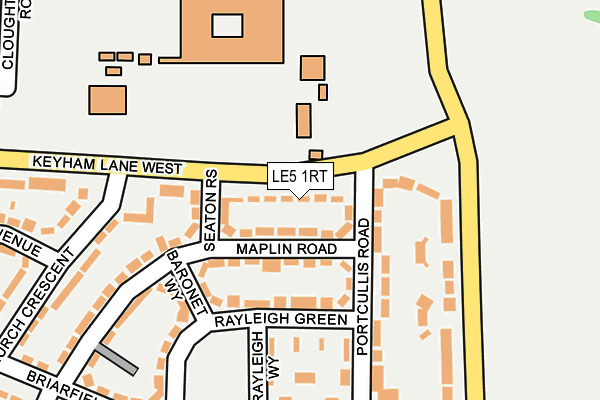 LE5 1RT map - OS OpenMap – Local (Ordnance Survey)