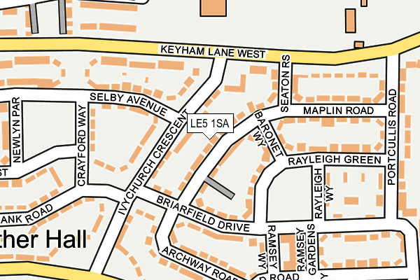 LE5 1SA map - OS OpenMap – Local (Ordnance Survey)