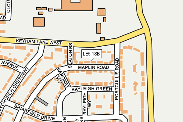 LE5 1SB map - OS OpenMap – Local (Ordnance Survey)