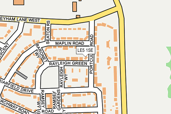 LE5 1SE map - OS OpenMap – Local (Ordnance Survey)