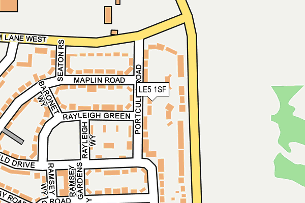 LE5 1SF map - OS OpenMap – Local (Ordnance Survey)