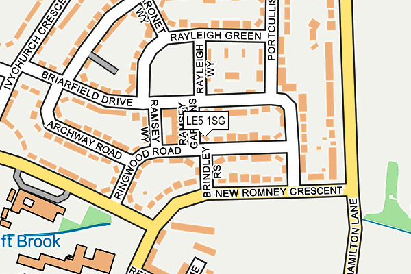 LE5 1SG map - OS OpenMap – Local (Ordnance Survey)