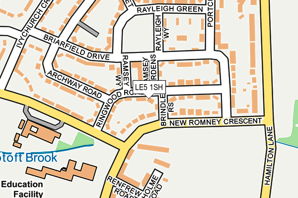 LE5 1SH map - OS OpenMap – Local (Ordnance Survey)