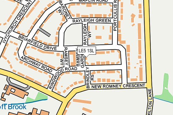 LE5 1SL map - OS OpenMap – Local (Ordnance Survey)