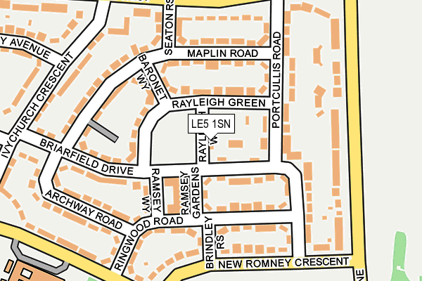 LE5 1SN map - OS OpenMap – Local (Ordnance Survey)