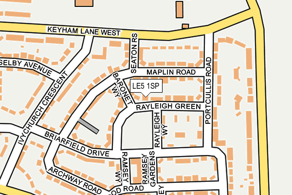 LE5 1SP map - OS OpenMap – Local (Ordnance Survey)