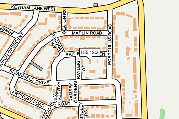 LE5 1SQ map - OS OpenMap – Local (Ordnance Survey)