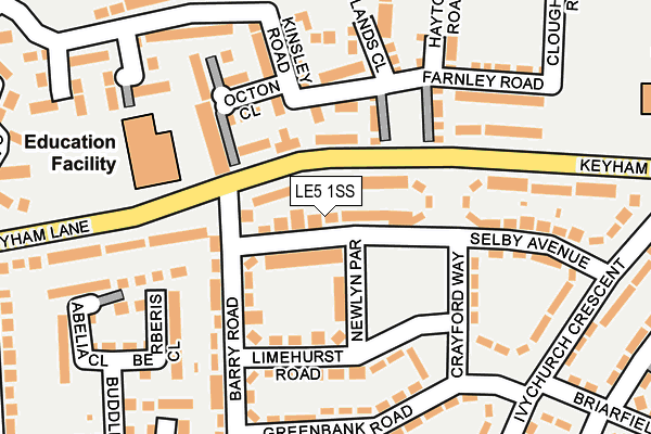 LE5 1SS map - OS OpenMap – Local (Ordnance Survey)