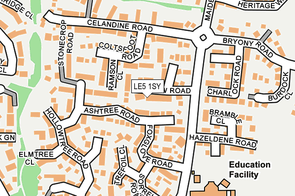 LE5 1SY map - OS OpenMap – Local (Ordnance Survey)