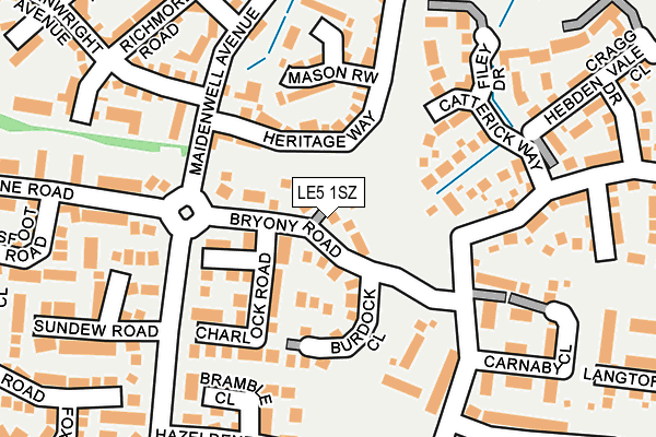 LE5 1SZ map - OS OpenMap – Local (Ordnance Survey)