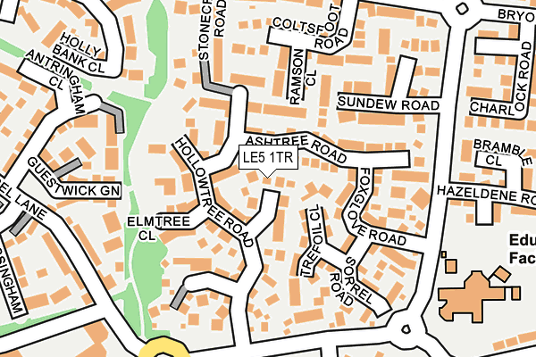 LE5 1TR map - OS OpenMap – Local (Ordnance Survey)