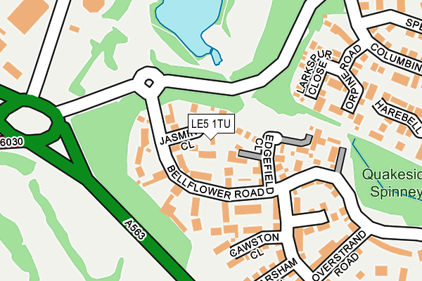 LE5 1TU map - OS OpenMap – Local (Ordnance Survey)