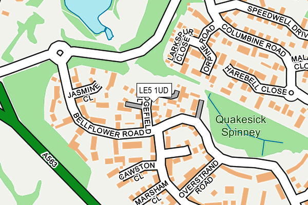 LE5 1UD map - OS OpenMap – Local (Ordnance Survey)