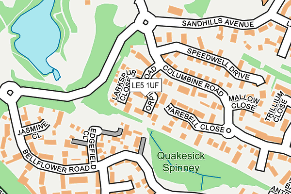 LE5 1UF map - OS OpenMap – Local (Ordnance Survey)