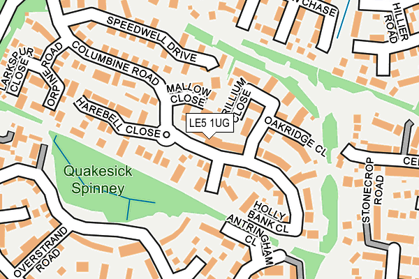 LE5 1UG map - OS OpenMap – Local (Ordnance Survey)