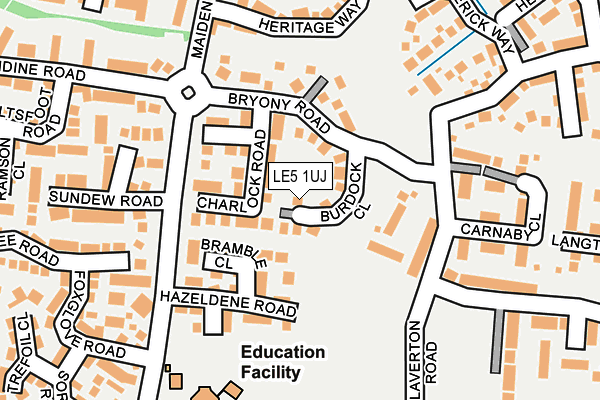 LE5 1UJ map - OS OpenMap – Local (Ordnance Survey)