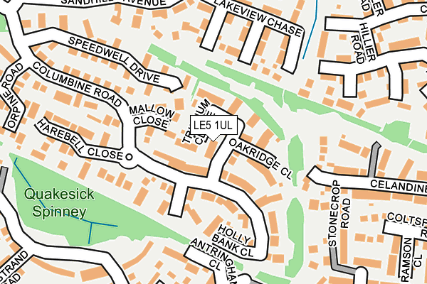 LE5 1UL map - OS OpenMap – Local (Ordnance Survey)