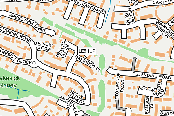 LE5 1UP map - OS OpenMap – Local (Ordnance Survey)