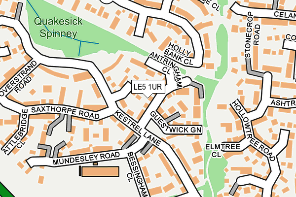 LE5 1UR map - OS OpenMap – Local (Ordnance Survey)