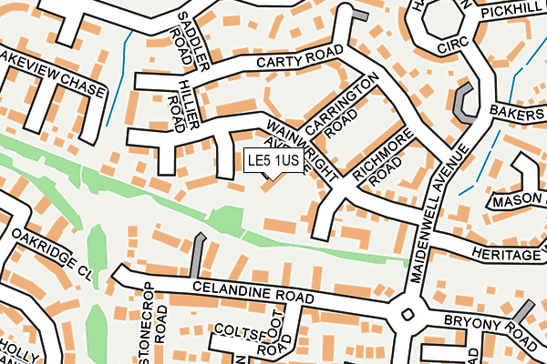 LE5 1US map - OS OpenMap – Local (Ordnance Survey)