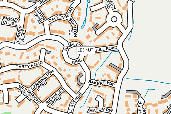 LE5 1UT map - OS OpenMap – Local (Ordnance Survey)