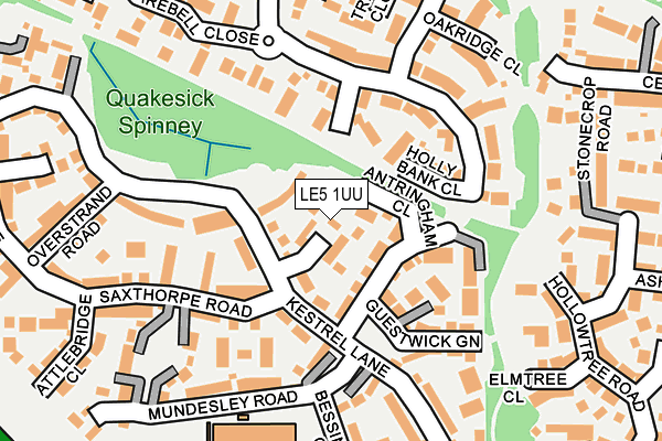 LE5 1UU map - OS OpenMap – Local (Ordnance Survey)