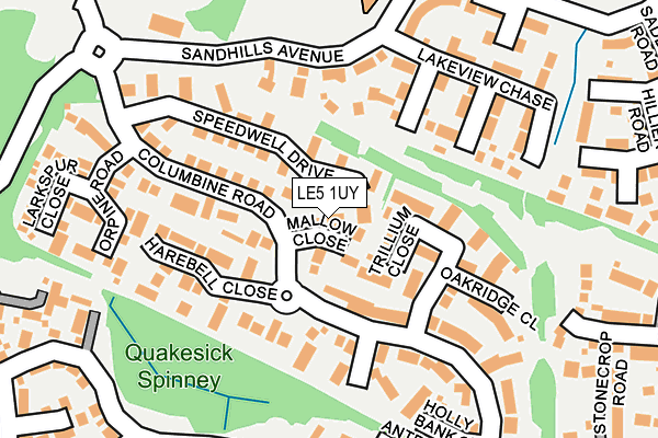 LE5 1UY map - OS OpenMap – Local (Ordnance Survey)