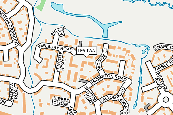 LE5 1WA map - OS OpenMap – Local (Ordnance Survey)