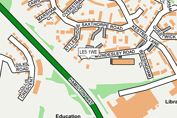 LE5 1WE map - OS OpenMap – Local (Ordnance Survey)