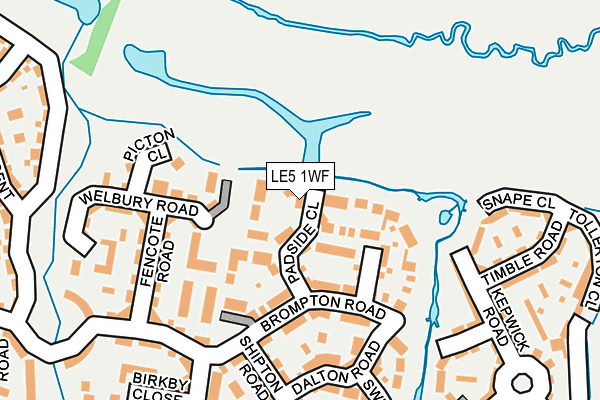 LE5 1WF map - OS OpenMap – Local (Ordnance Survey)