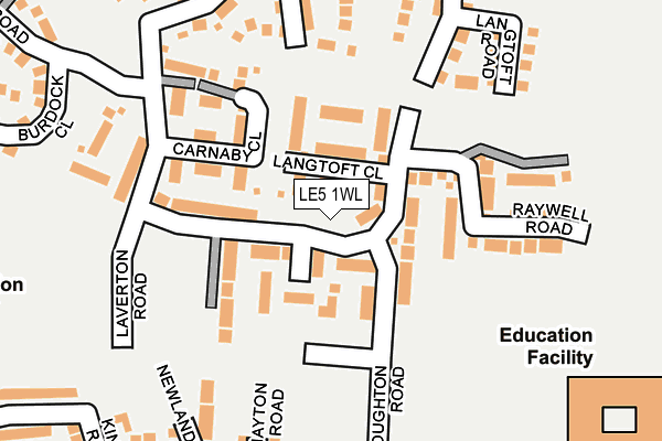 LE5 1WL map - OS OpenMap – Local (Ordnance Survey)