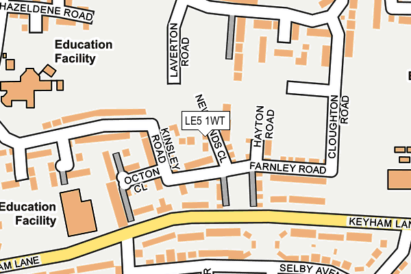 LE5 1WT map - OS OpenMap – Local (Ordnance Survey)