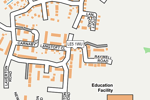 LE5 1WU map - OS OpenMap – Local (Ordnance Survey)