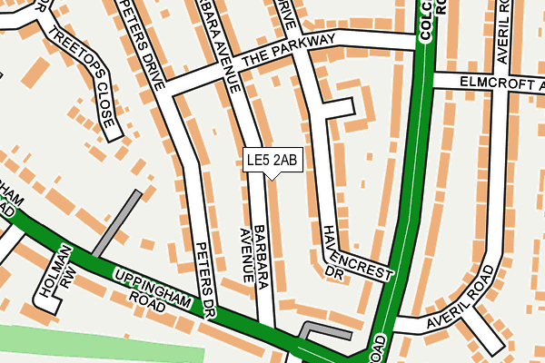 LE5 2AB map - OS OpenMap – Local (Ordnance Survey)