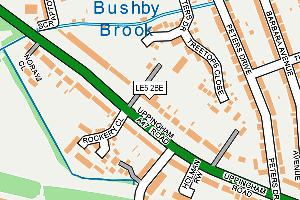 LE5 2BE map - OS OpenMap – Local (Ordnance Survey)