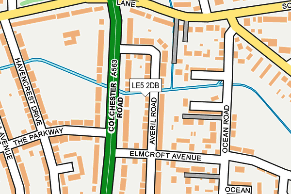 LE5 2DB map - OS OpenMap – Local (Ordnance Survey)