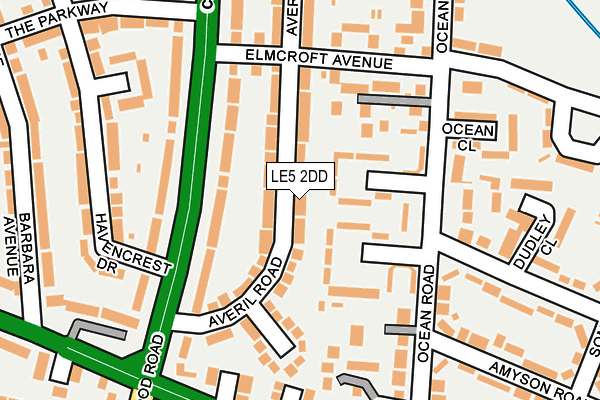 LE5 2DD map - OS OpenMap – Local (Ordnance Survey)