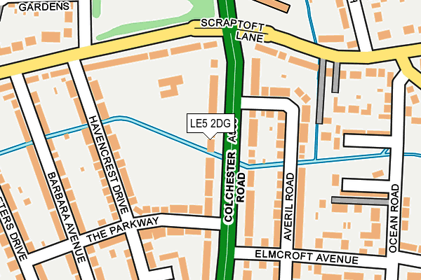 LE5 2DG map - OS OpenMap – Local (Ordnance Survey)