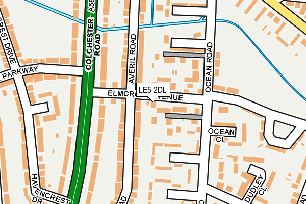 LE5 2DL map - OS OpenMap – Local (Ordnance Survey)