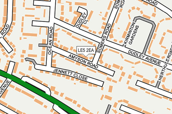 LE5 2EA map - OS OpenMap – Local (Ordnance Survey)