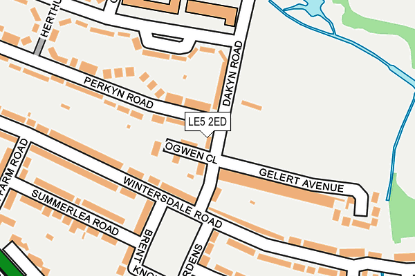 LE5 2ED map - OS OpenMap – Local (Ordnance Survey)