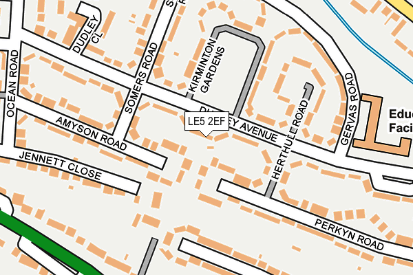 LE5 2EF map - OS OpenMap – Local (Ordnance Survey)