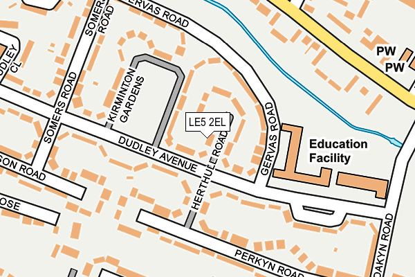 LE5 2EL map - OS OpenMap – Local (Ordnance Survey)