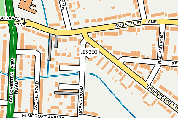 LE5 2EQ map - OS OpenMap – Local (Ordnance Survey)