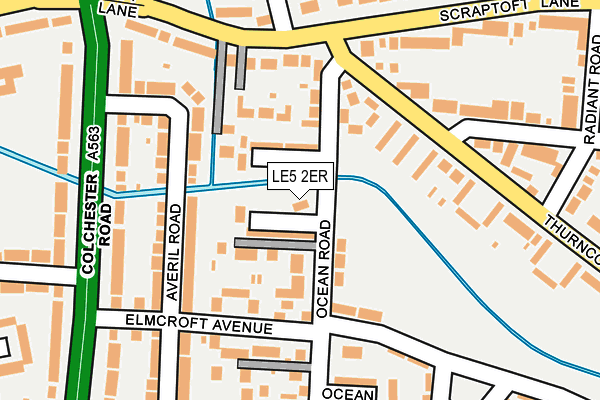 LE5 2ER map - OS OpenMap – Local (Ordnance Survey)