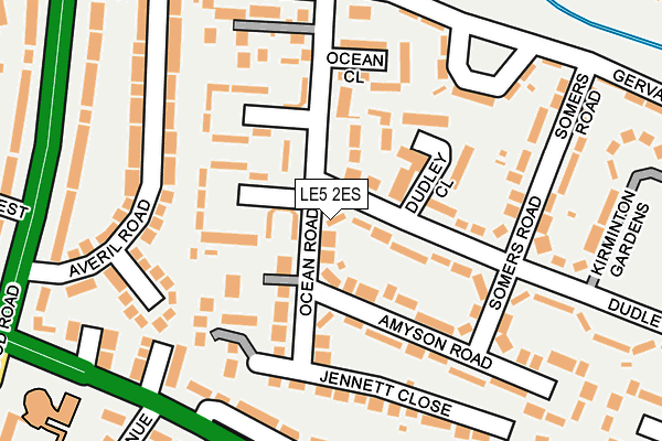 LE5 2ES map - OS OpenMap – Local (Ordnance Survey)