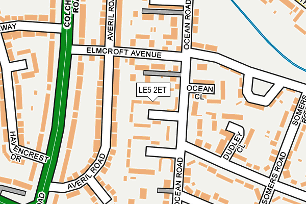 LE5 2ET map - OS OpenMap – Local (Ordnance Survey)