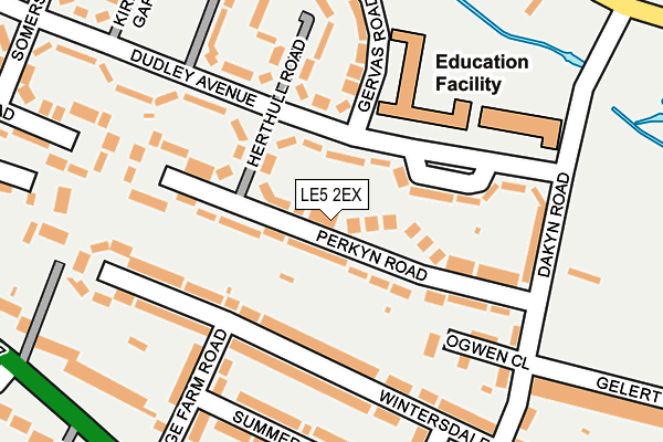 LE5 2EX map - OS OpenMap – Local (Ordnance Survey)