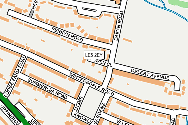 LE5 2EY map - OS OpenMap – Local (Ordnance Survey)